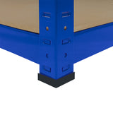Monster Racking T-Rax 5 x Extra Wide Storage Shelves, Blue, 160cm W, 60cm D - Used - Good