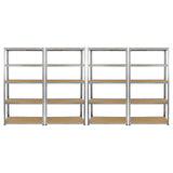 Monster Racking 4 x Galwix Galvanised Steel Shelves, 90cm Wide - Like New