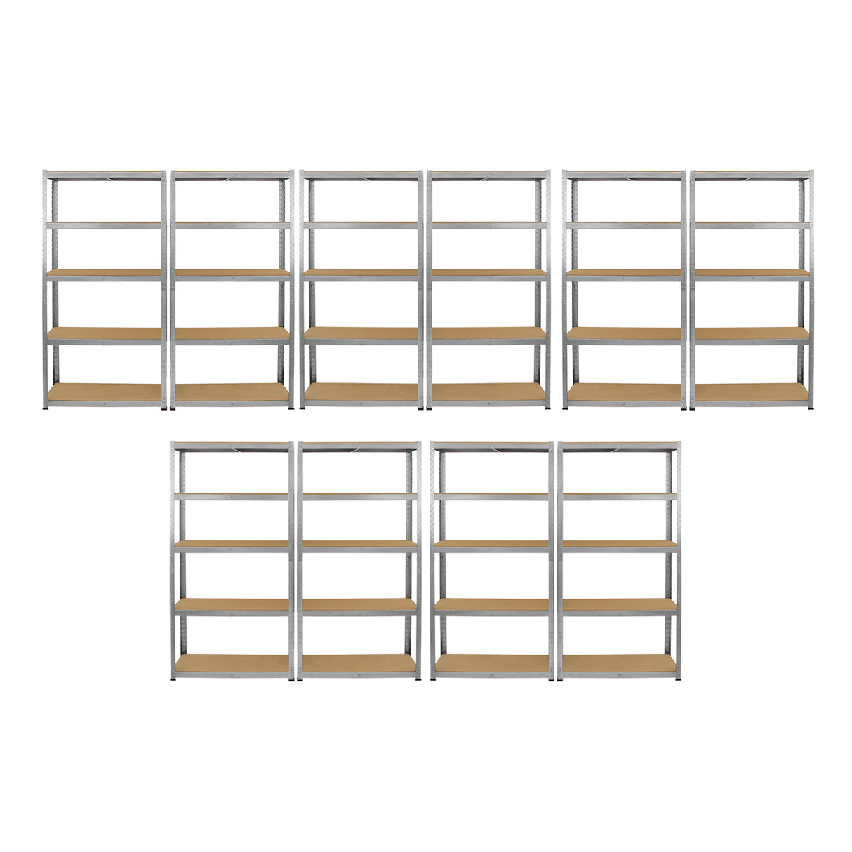 Monster Racking 10 x Galwix Galvanised Steel Shelves, 90cm Wide - Used - Very Good