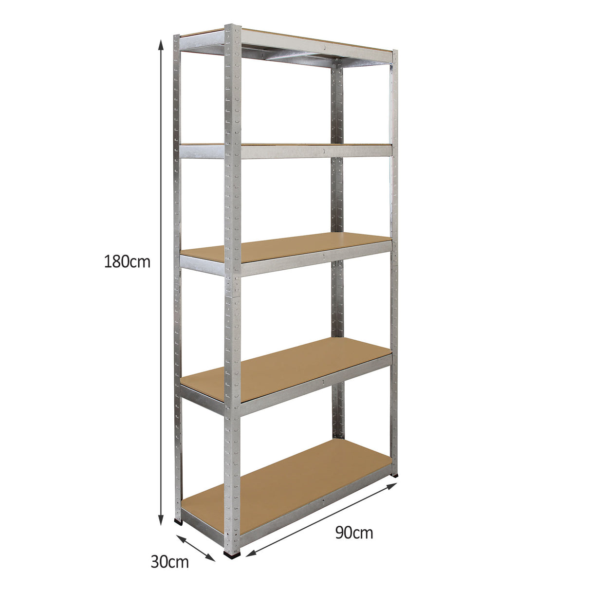 Monster Racking 2 x Galwix Galvanised Steel Shelves, 90cm Wide - Like New