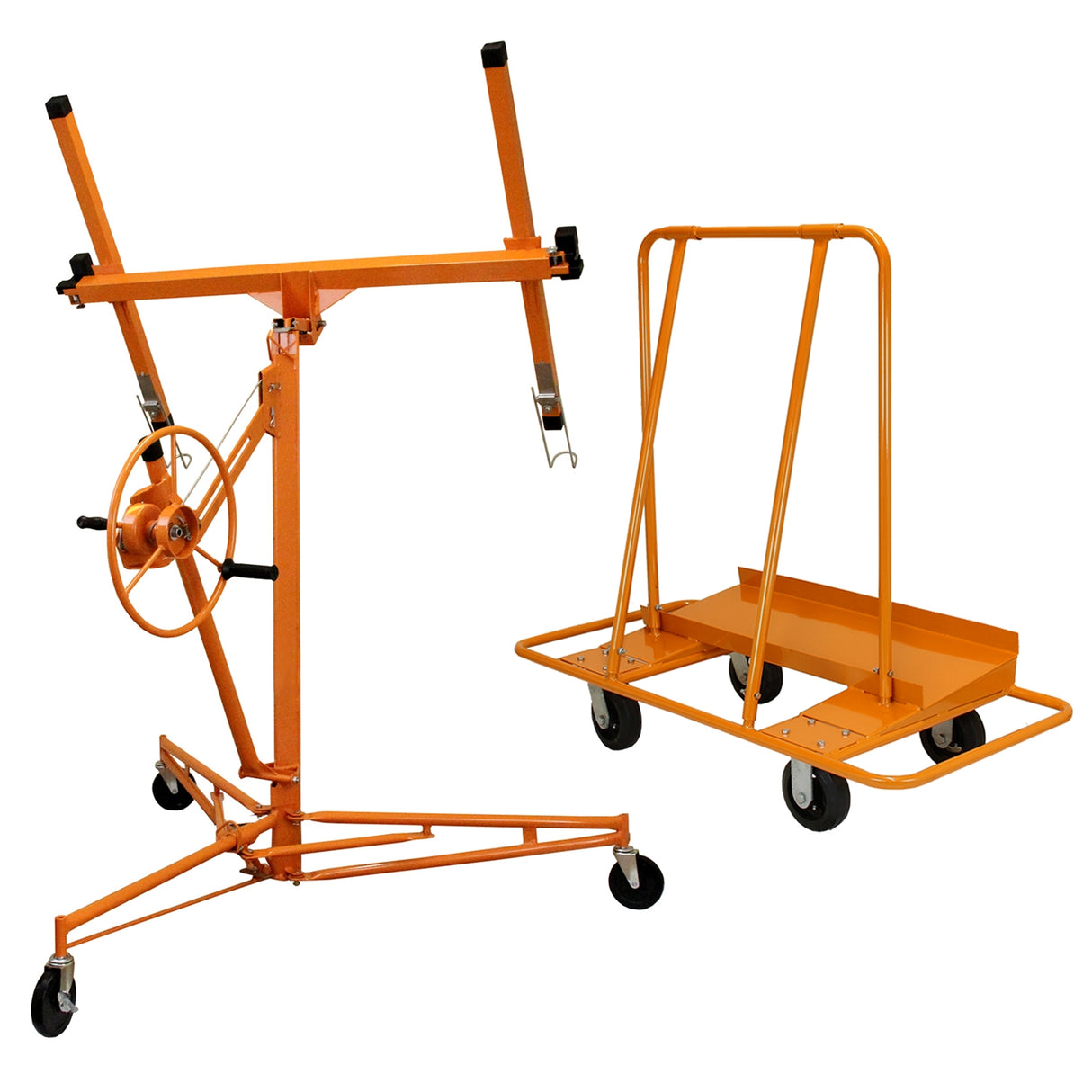 Drywall Lifter Hoist 11ft & Plaster Board Trolley - Used - Good