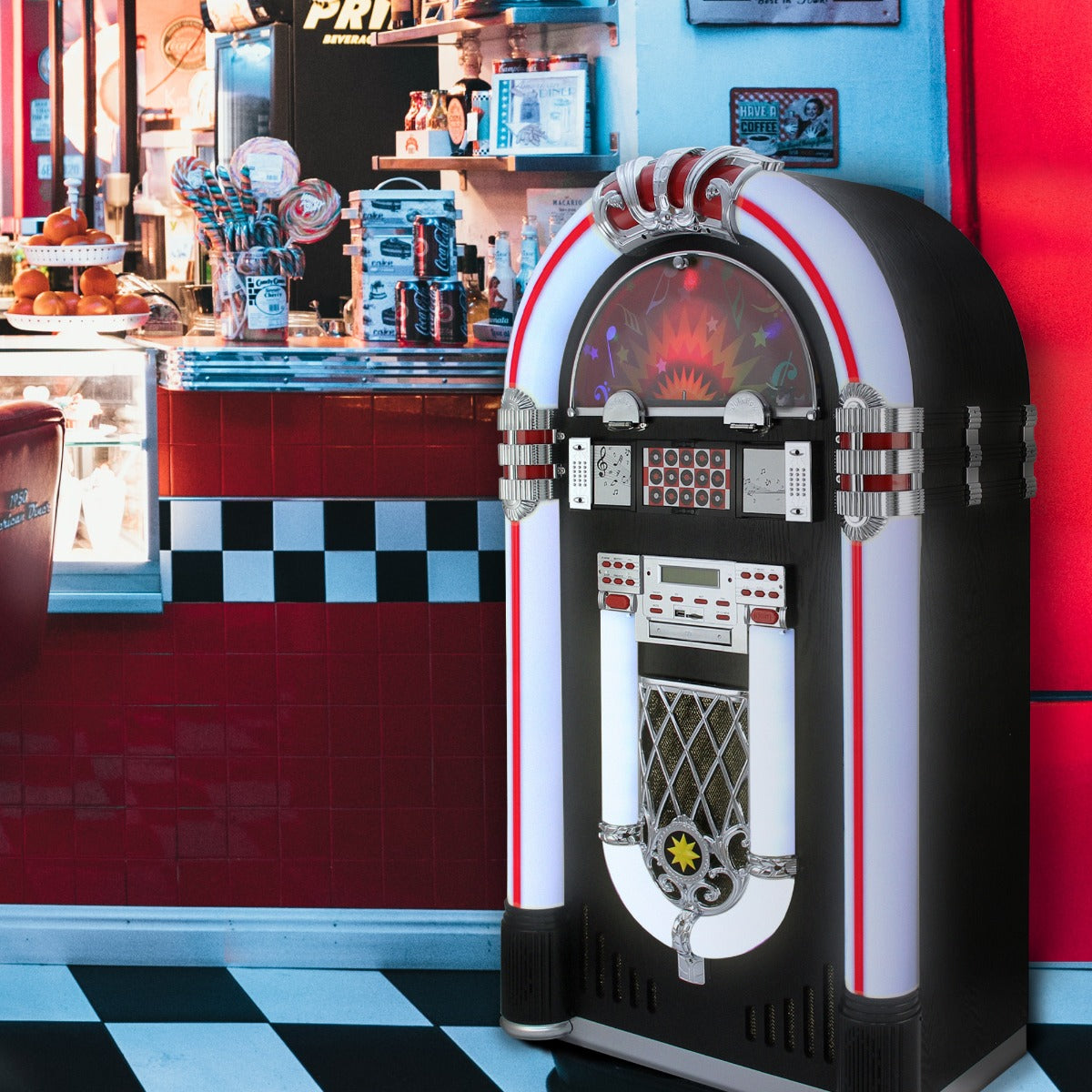 Jukebox Vinyl Record Player & Sound System - Like New