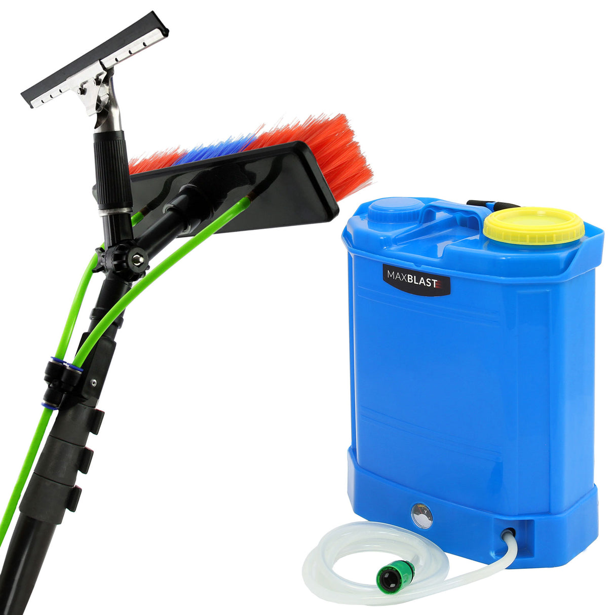 16L Water Fed Backpack & 24ft Cleaning Pole - Like New
