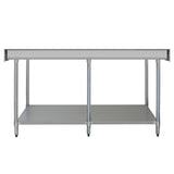 Commercial Stainless Steel Catering Table - 7ft Wide - Used - Acceptable
