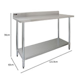 Commercial Stainless Steel Catering Table - 4FT Wide - Used - Acceptable