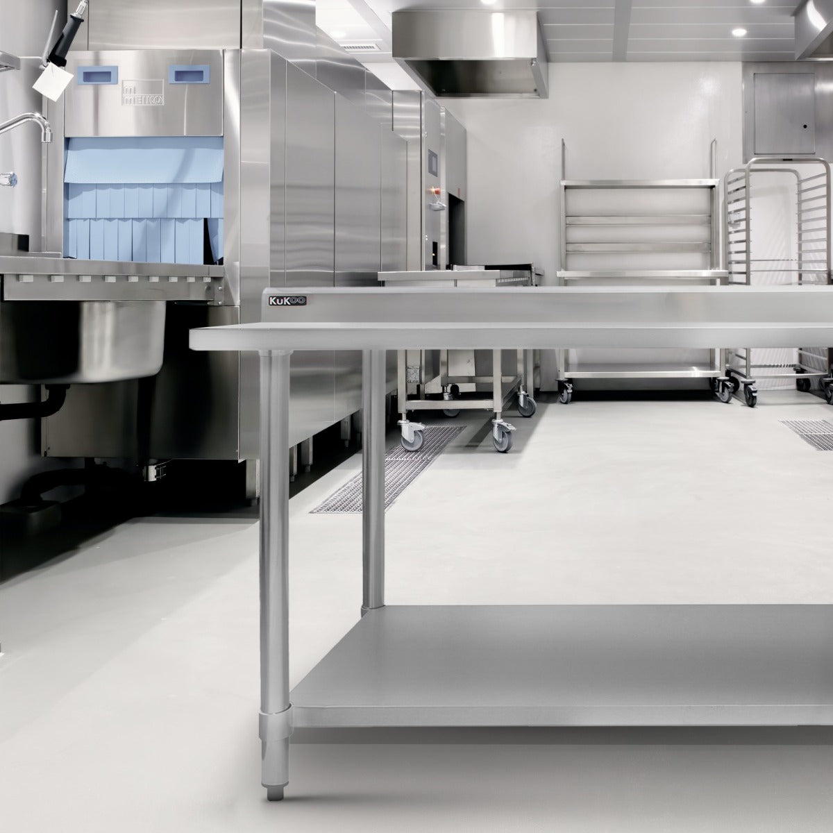Commercial Stainless Steel Catering Table - 4FT Wide - Used - Acceptable