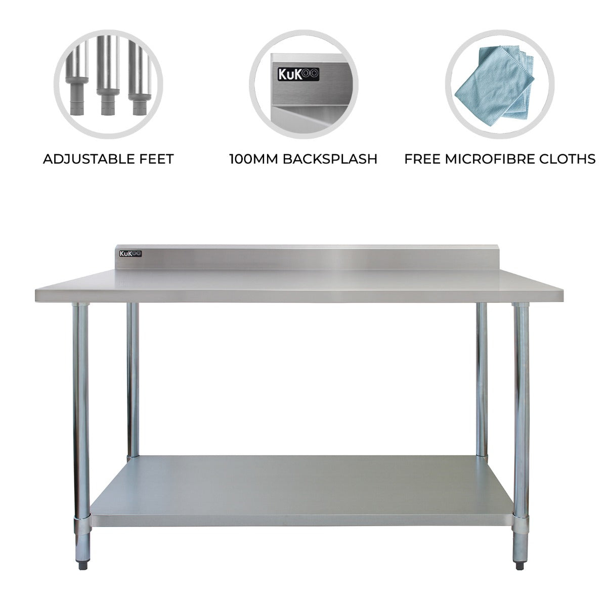 Commercial Stainless Steel Catering Table - 4FT Wide - Used - Acceptable