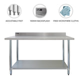 Commercial Stainless Steel Catering Table - 4FT Wide - Used - Acceptable