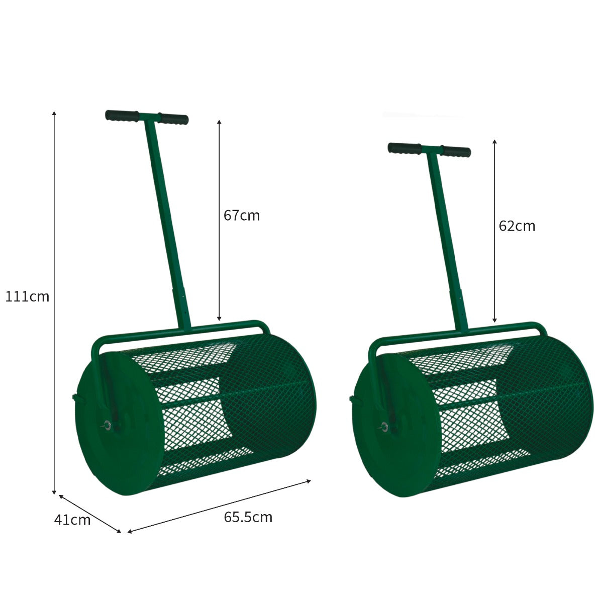 Compost & Peat Moss Spreader - Green - Used - Good