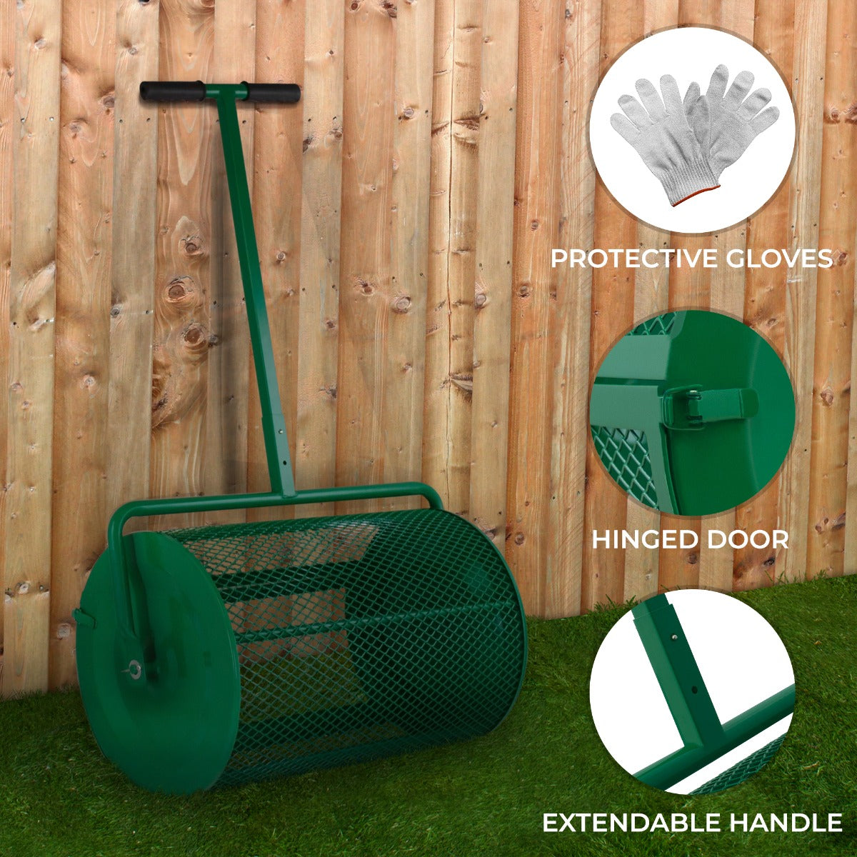 Compost & Peat Moss Spreader - Green - Like New