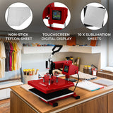 Swing Heat Press 38 x 38cm, Teflon Sheet & Sublimation Paper - Used - Very Good