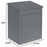 Grey Anti-Theft Parcel Post Box - Used - Acceptable