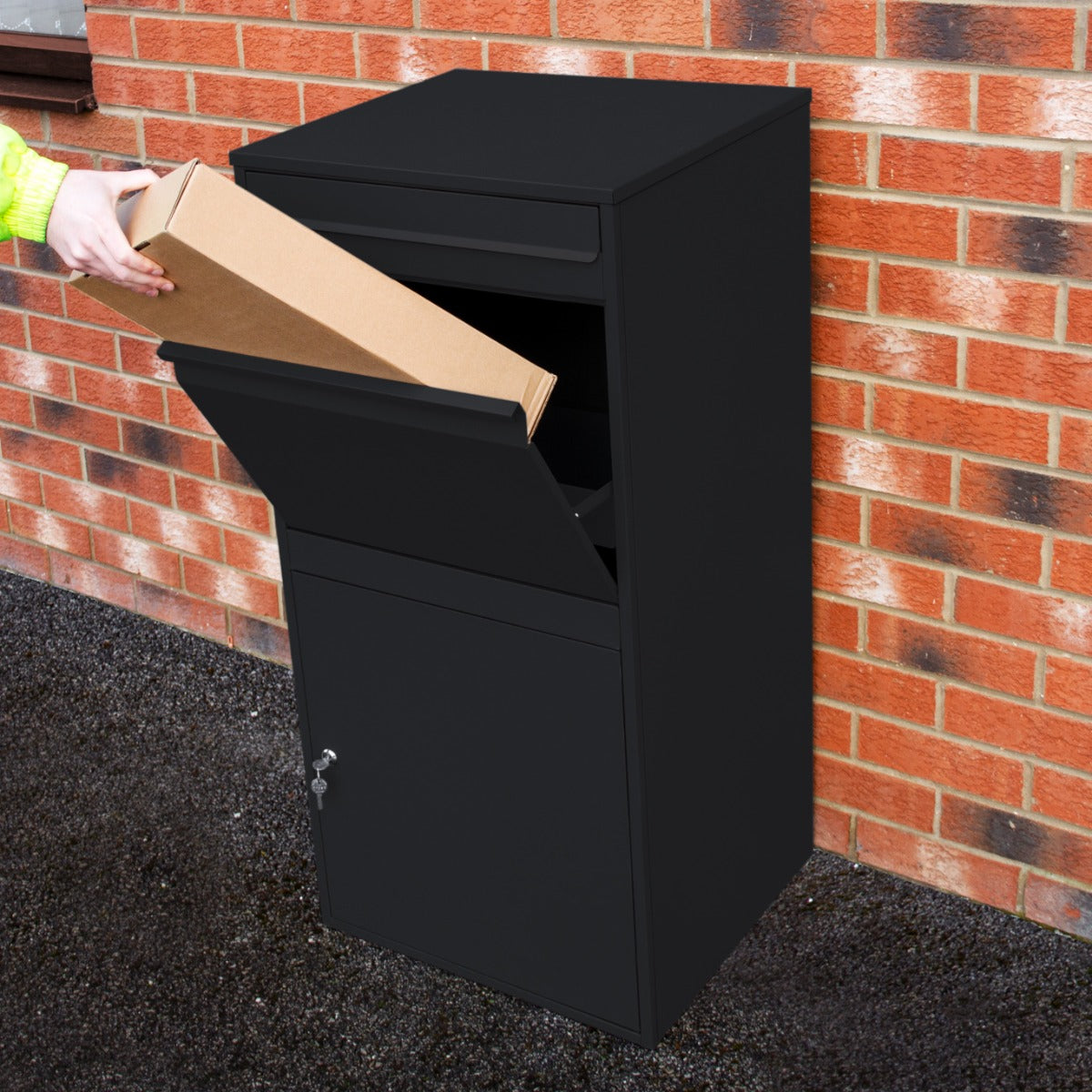 Black Anti-Theft Parcel Post Box XL - Like New