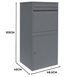 Grey Anti-Theft Parcel Post Box XL - Used - Good
