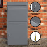 Grey Anti-Theft Parcel Post Box XL - Used - Good