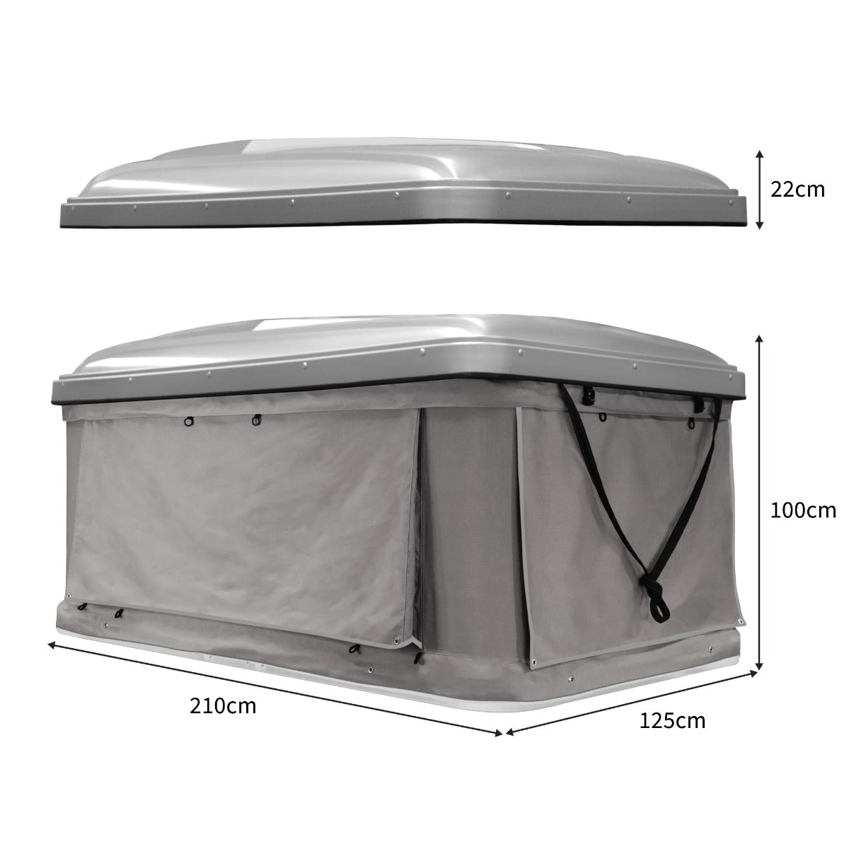 Car Roof Tent – Grey - Used - Very Good
