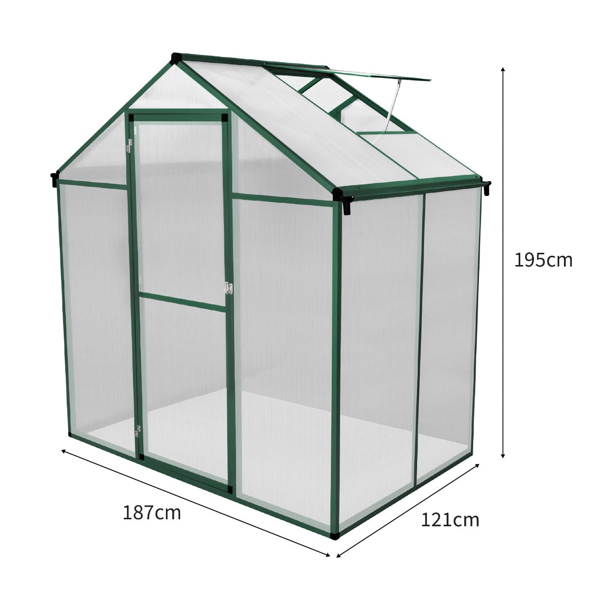Polycarbonate Greenhouse 6ft x 4ft – Green - Used - Acceptable