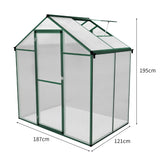 Polycarbonate Greenhouse 6ft x 4ft – Green - Used - Acceptable