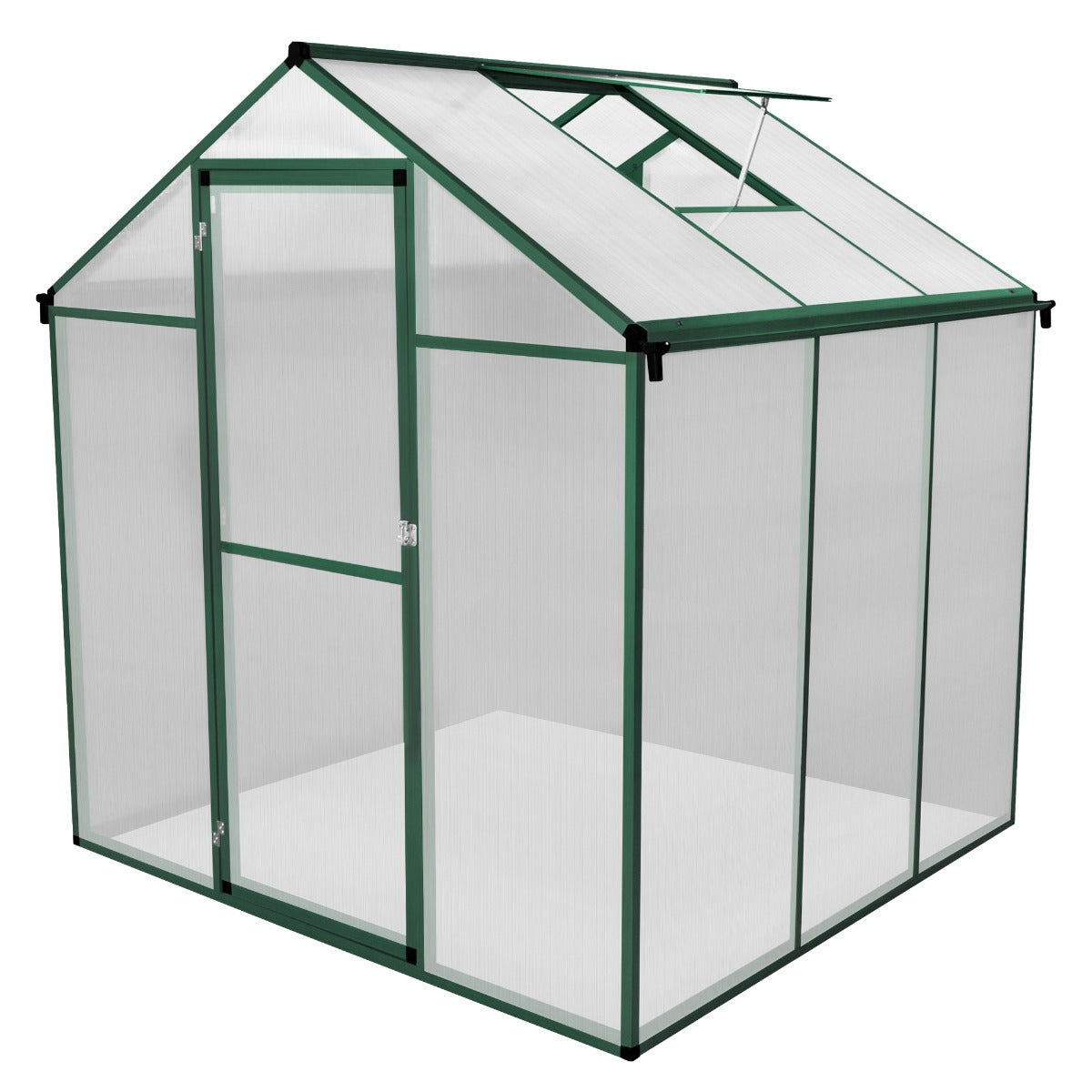 Polycarbonate Greenhouse 6ft x 6ft – Green - Like New