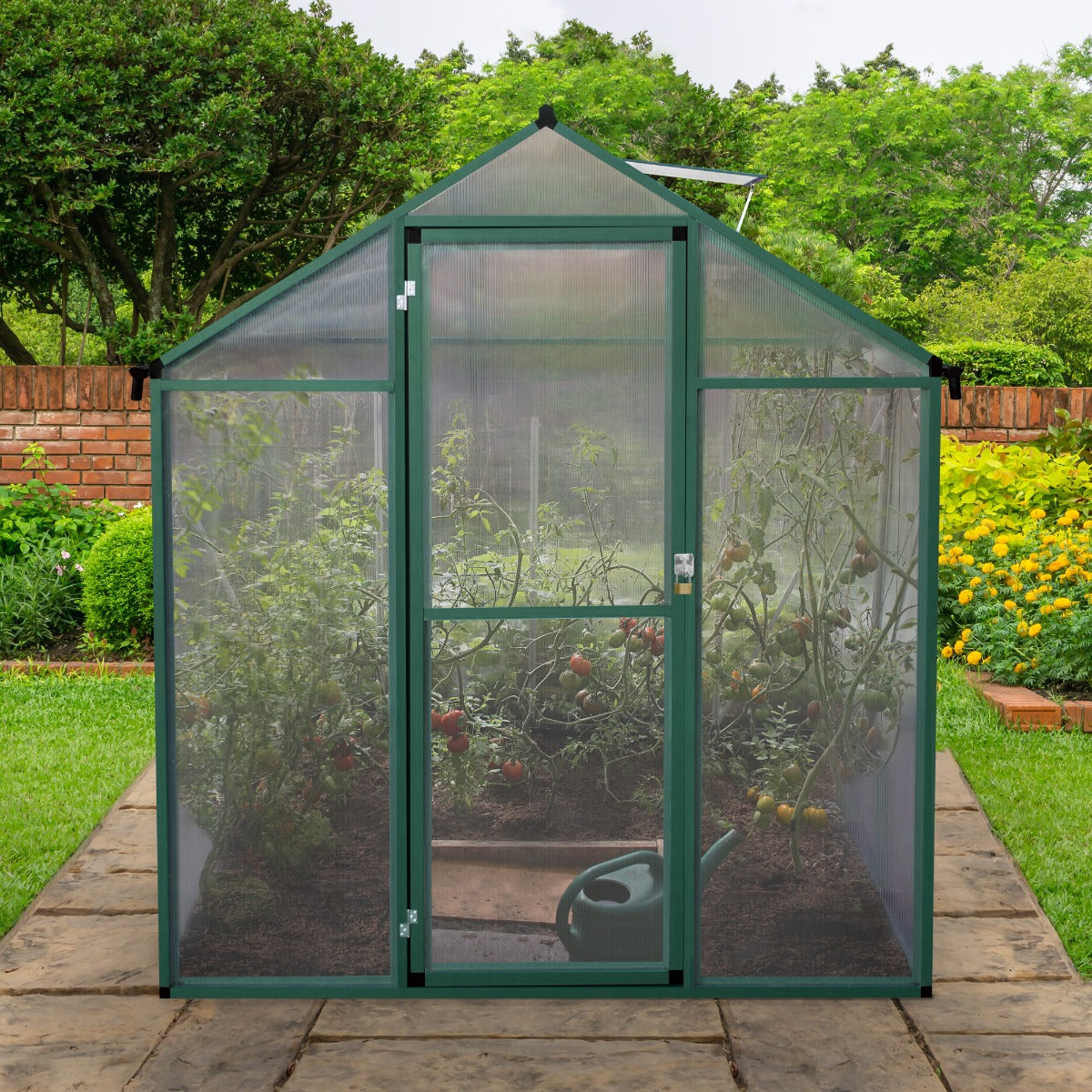 Polycarbonate Greenhouse 6ft x 6ft – Green - Like New