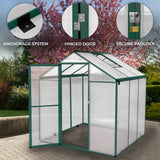 Polycarbonate Greenhouse 6ft x 6ft – Green - Used - Acceptable