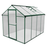 Polycarbonate Greenhouse 6ft x 8ft – Green - Like New