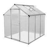 Polycarbonate Greenhouse 6ft x 6ft– Silver - Like New