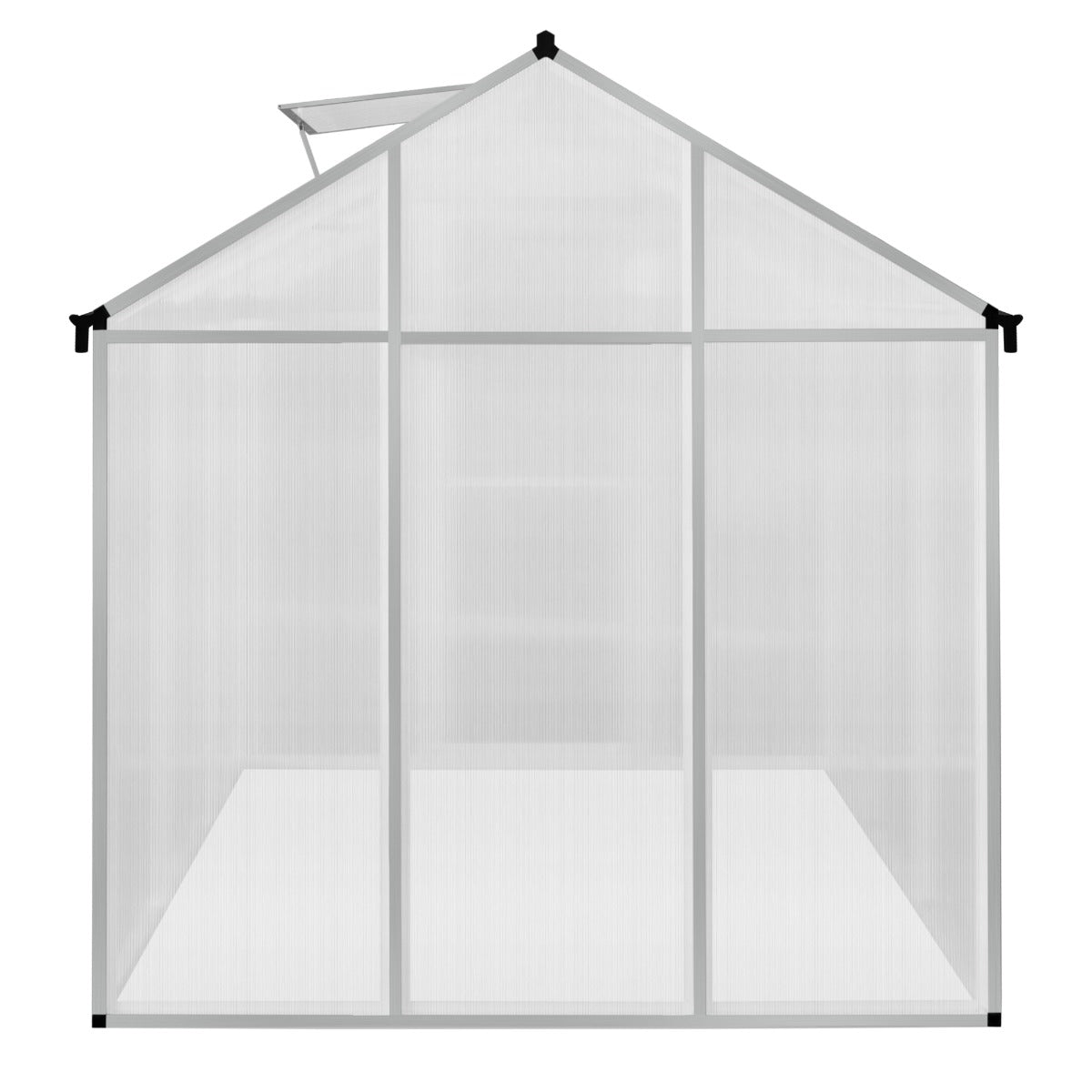 Polycarbonate Greenhouse 6ft x 6ft– Silver - Like New