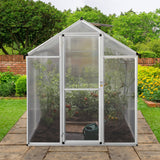 Polycarbonate Greenhouse 6ft x 6ft– Silver - Used - Acceptable