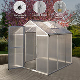 Polycarbonate Greenhouse 6ft x 6ft– Silver - Like New