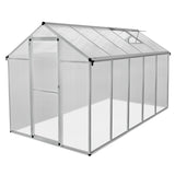 Polycarbonate Greenhouse 6ft x 10ft – Silver - Like New