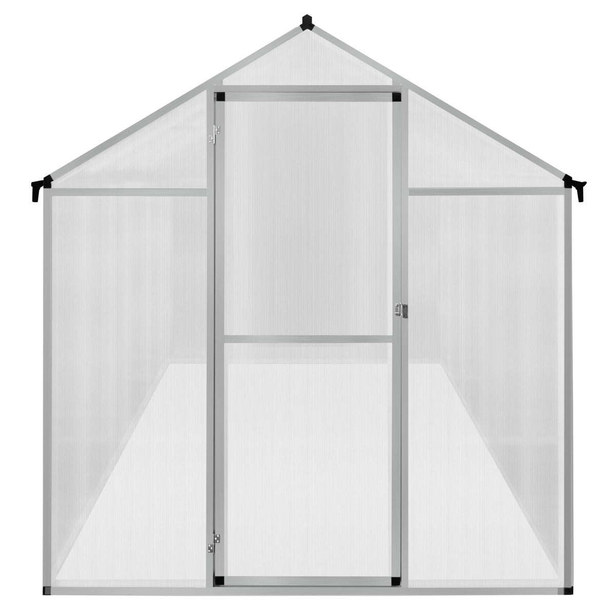 Polycarbonate Greenhouse 6ft x 10ft – Silver - Like New