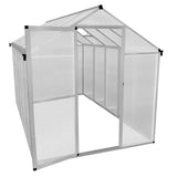 Polycarbonate Greenhouse 6ft x 10ft – Silver - Used - Acceptable