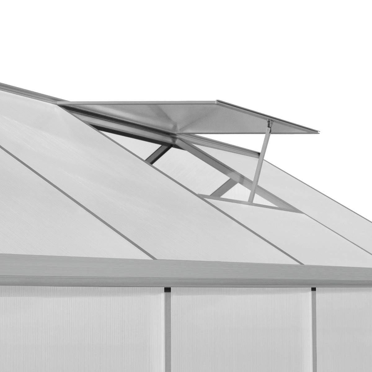 Polycarbonate Greenhouse 6ft x 10ft – Silver - Like New