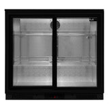 Back Bar Fridge Cooler - Sliding Double Door - Used - Very Good