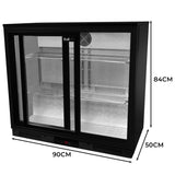 Back Bar Fridge Cooler - Sliding Double Door - Used - Good