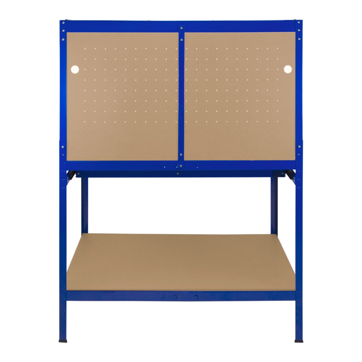 Workbench with Pegboard, Drawer & Light – Blue - Used - Acceptable