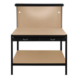 Workbench with Pegboard, Drawer & Light – Black - Used - Acceptable
