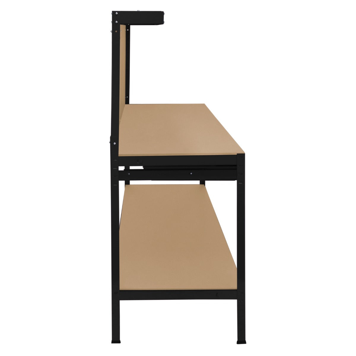 Workbench with Pegboard, Drawer & Light – Black - Used - Acceptable