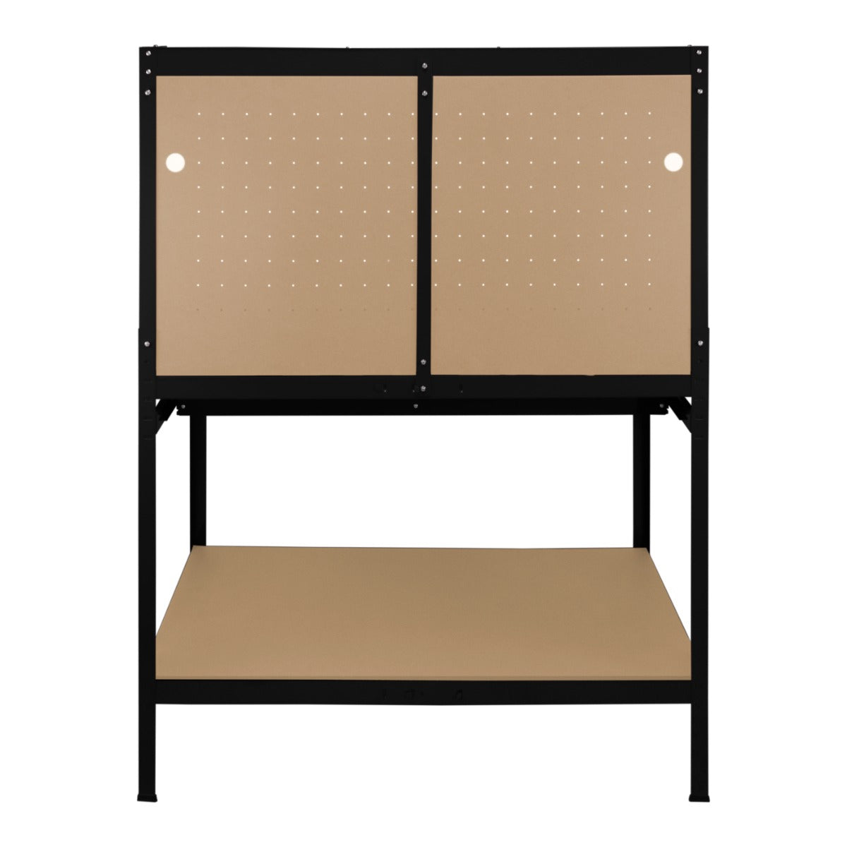 Workbench with Pegboard, Drawer & Light – Black - Used - Acceptable
