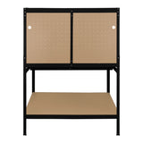 Workbench with Pegboard, Drawer & Light – Black - Used - Acceptable