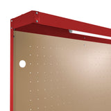Workbench with Pegboard, Drawer & Light – Red - Used - Acceptable