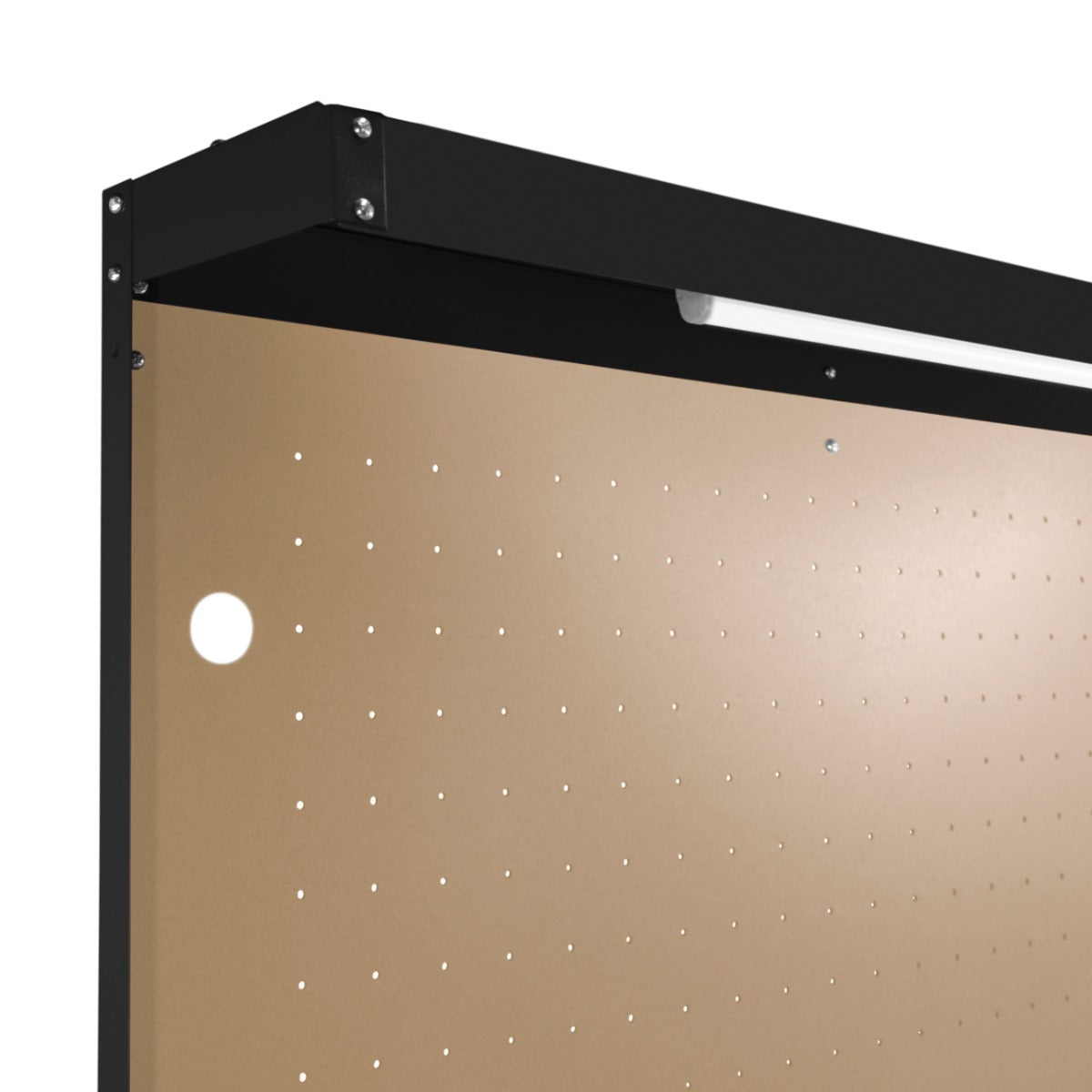 Workbench with Pegboard, Drawer & Light – Black - Used - Acceptable