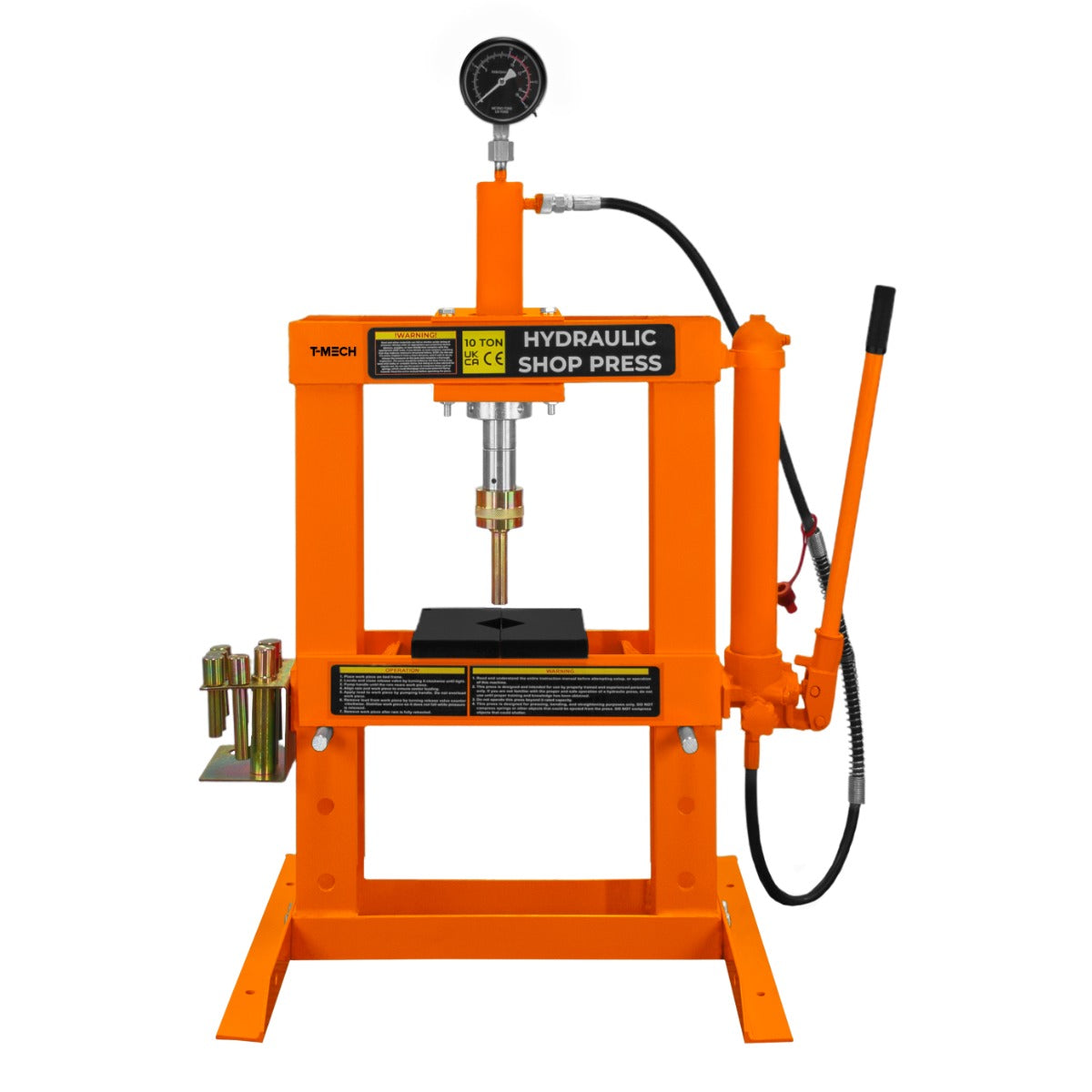 Hydraulic Shop Press with Gauge – 10 Tonne - Used - Acceptable