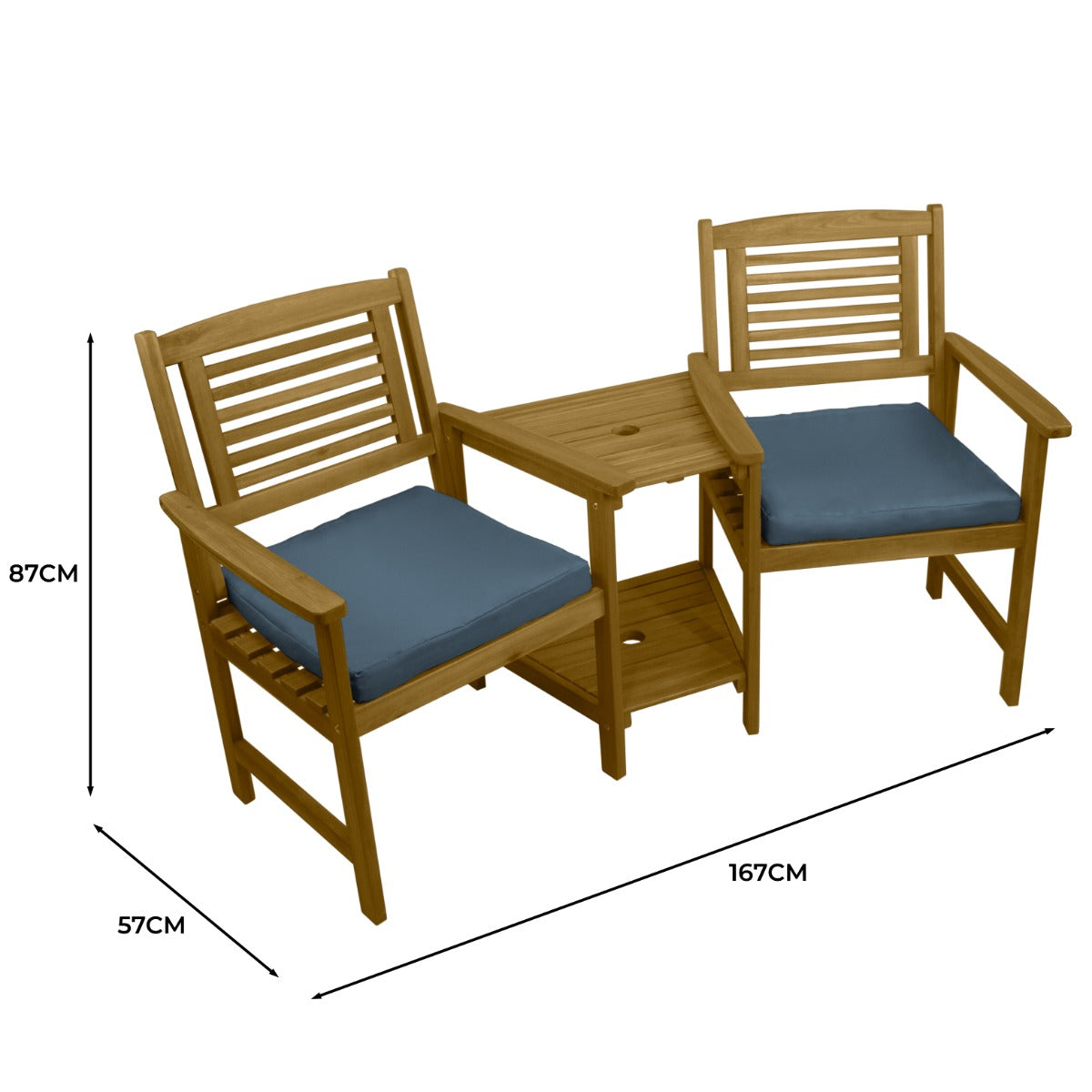 Companion Seat With Cushions - Used - Acceptable