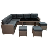 Rattan Corner Set - Grey - Used - Acceptable