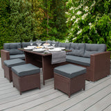 Rattan Corner Set - Brown - Used - Good
