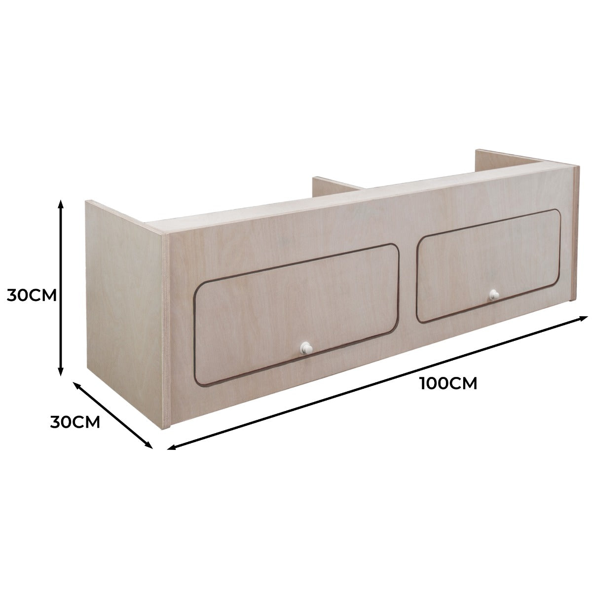 Overhead Camper Cabinet – 100cm x 30cm x 30cm - Used - Acceptable
