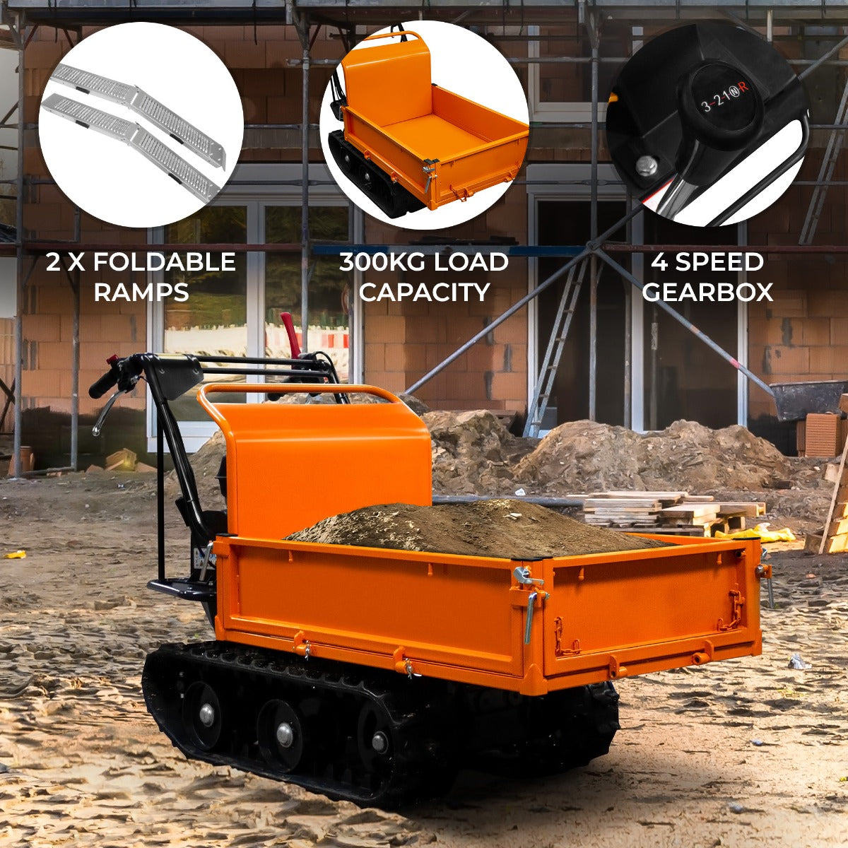 Tracked Mini Dumper Petrol Transporter - Like New