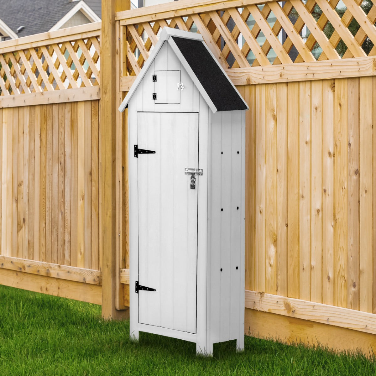 Wooden Garden Shed – White - Like New